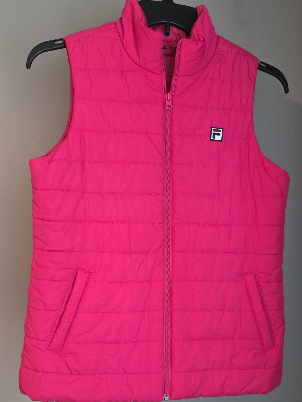 Fila Hot Pink Quilted Puffer Vest Size Medium